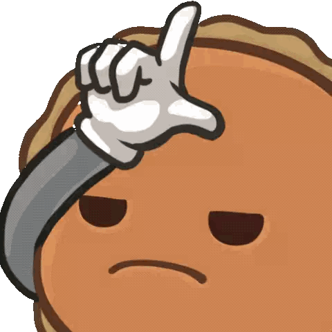 Hand Holding Knife Over Face Sticker