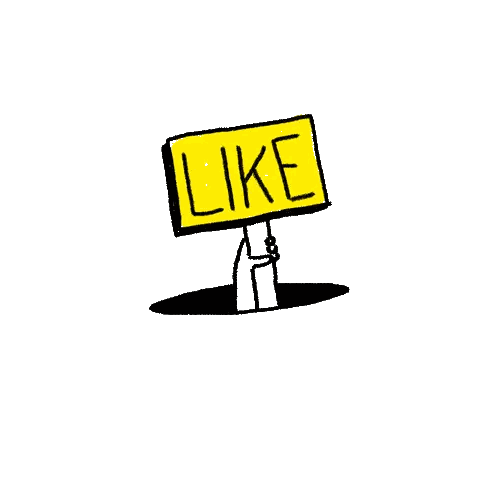 Hand Holding Like Sign Sticker