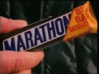 Hand Holding Marathon Big Bar GIF