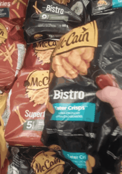 Hand Holding McCain Bistro French Fries GIF