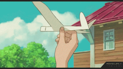 Hand Holding Paper Airplane Near House Movieclips Trailers GIF