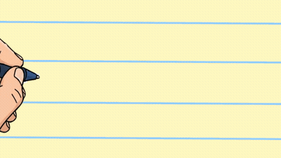 Hand Holding Pen Writing Left GIF