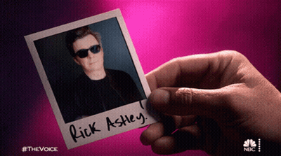 Hand Holding Polaroid Of Rick Ashley GIF