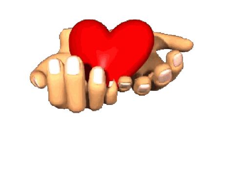 Hand Holding Red Heart Sticker