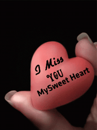 Hand Holding Red Heart I Miss You Sweet Heart GIF