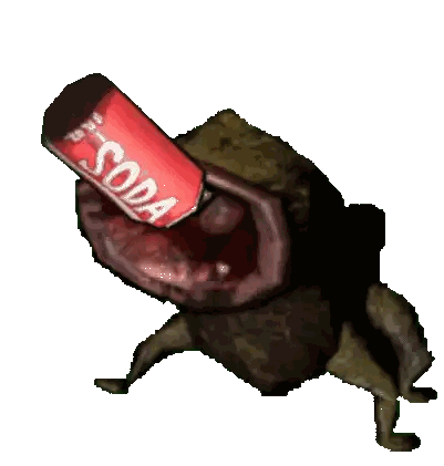 Hand Holding Red Soda Can Sticker