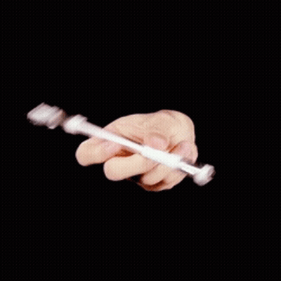Hand Holding Silver Object GIF