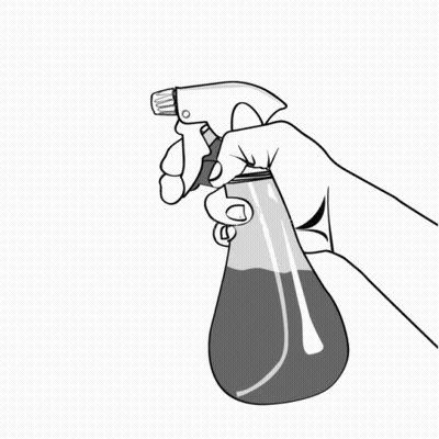 Hand Holding Spray Bottle No GIF
