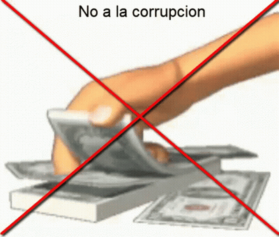 Hand Holding Stack Of Money With No A La Corrupcion GIF