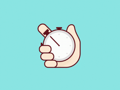 Hand Holding Stopwatch At 1 And 5 GIF