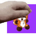 Hand Holding Stuffed Animal Sticker