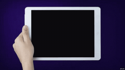 Hand Holding Tablet With Gifs.com Logo GIF