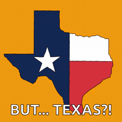Hand Holding Texas Map Saying But Texas GIF