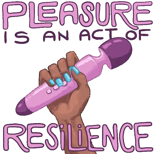Hand Holding Vibrator Pleasure Resilience Sticker