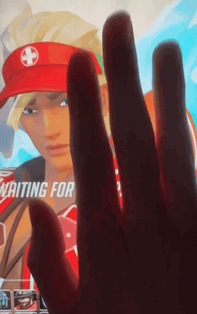 Hand In Front Of Screen Waiting For GIF