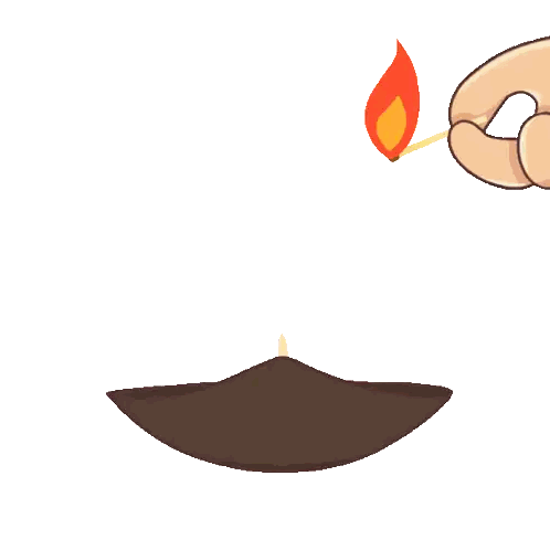 Hand Lighting Candle Sticker