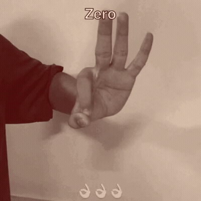 Hand Making Circle Saying Zero GIF