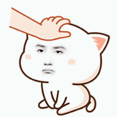 Hand Petting White Cat's Head GIF
