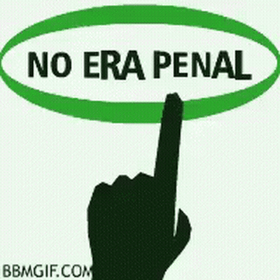 Hand Pointing At No Era Penal Sign GIF