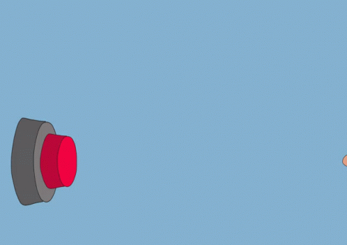 Hand Pointing At Red Button With Must Touch The Button GIF