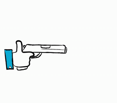 Hand Pointing Gun At Liked Sign GIF