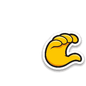 Hand Pointing Upwards Sticker