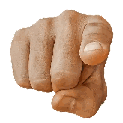 Hand Pointing With Index Finger Sticker
