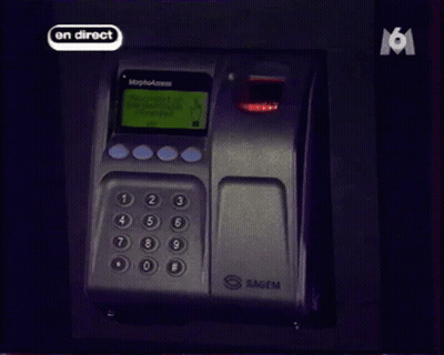 Hand Pressing Button Saying En Direct GIF