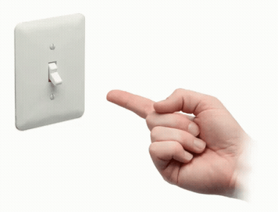 Hand Pressing Light Switch GIF
