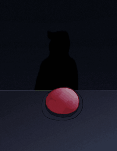 Hand Pressing Red Button On Black Background GIF