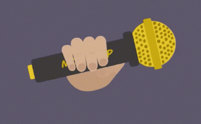Hand Reaching For Mic Drop GIF