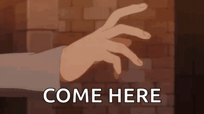Hand Reaching Toward Brick Wall Saying Come Here GIF