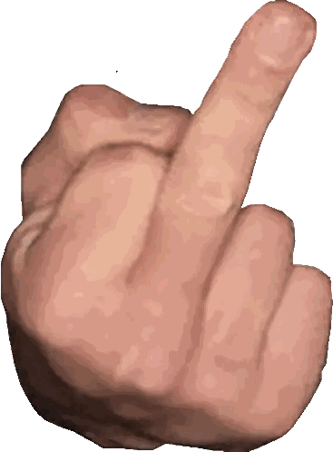 Hand Showing Middle Finger Sticker