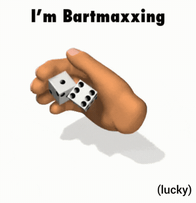 Hand Throwing Two Dice I M Bartmaxxing GIF