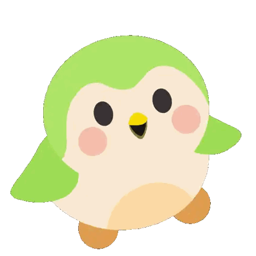 Hand Touching Head Of Green And White Bird Sticker