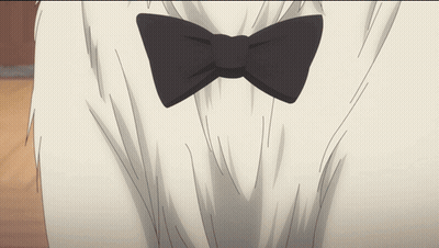 Hand Touching Person's Black Bow Tie GIF