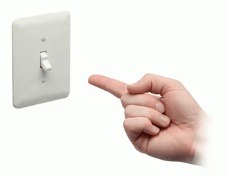 Hand Turning On Light Switch GIF