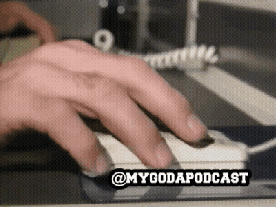 Hand Typing On Keyboard With @Mygodapodcast GIF