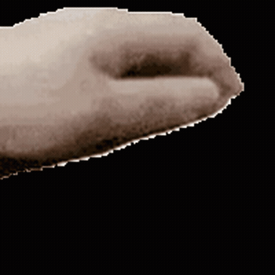 Hand With Claw On Black Background GIF