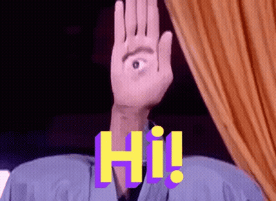 Hand With Eye Saying Hi GIF