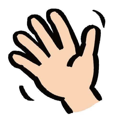 Hand With Five Fingers Sticker