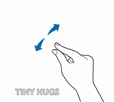 Hand With Two Arrows Pointing Opposite Directions Tiny Hugs GIF