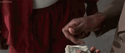 Handing Dollar Take My Money GIF