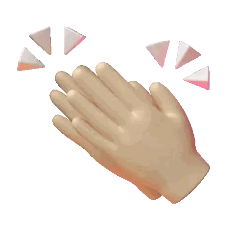 Hands Clapping With Triangles Sticker