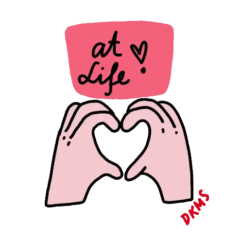 Hands Making Heart Shape With Words At Life Sticker