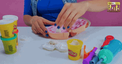 Hands Playing Clay Doh GIF