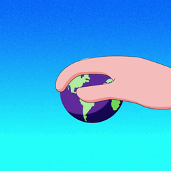 Hands Playing With Earth As Yo Yo GIF