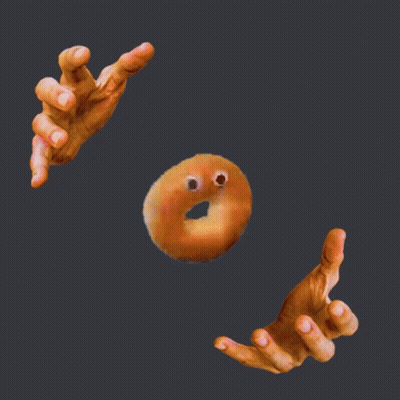 Hands Reaching For Donut GIF