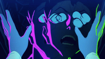 Hands Reaching Out To Glowing Face GIF