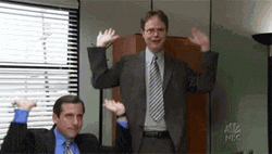 Hands Up Waving Office Celebration  GIF
